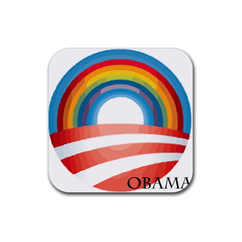 cgObama7 Rubber Coaster (Square) from UrbanLoad.com Front