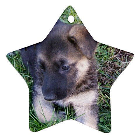 German Shepherd Puppy Ornament (Star) from UrbanLoad.com Front
