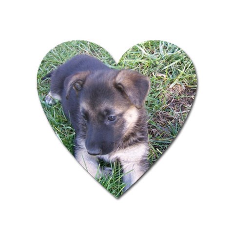 German Shepherd Puppy Magnet (Heart) from UrbanLoad.com Front
