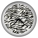 an_texture08 Wall Clock (Silver)
