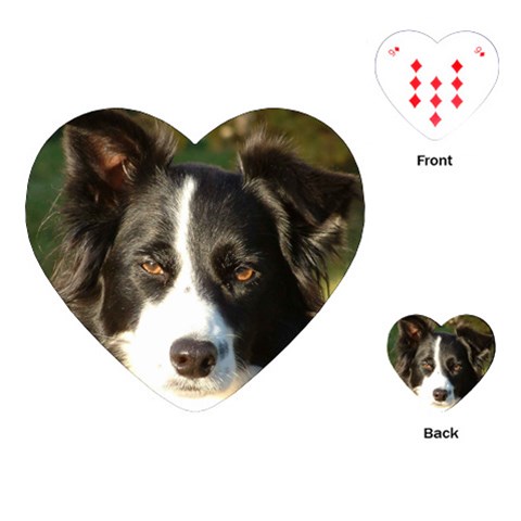 Border Collie Playing Cards (Heart) from UrbanLoad.com Front