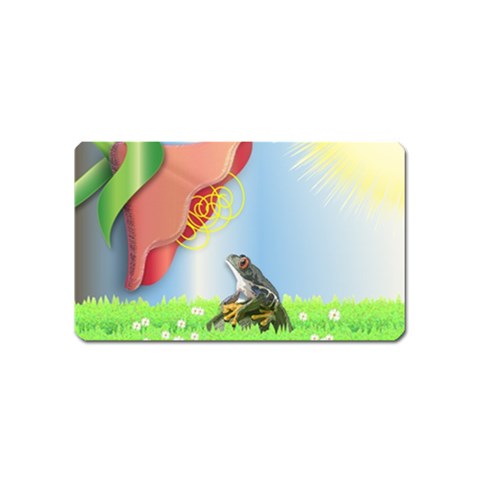 Flower & Frog Magnet (Name Card) from UrbanLoad.com Front