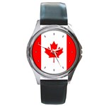 CANADA FLAG National Canadian Gifts Round Metal Watch