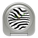 ZEBRA SKIN Animal Print Zoo Jungle Ladies Men Desk Alarm Clock