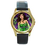 Elven Princess Round Gold Metal Watch
