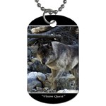 Vision Quest Grey Wolf Dog Tag (One Side)