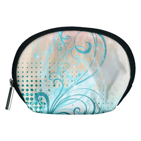 Pink Blue Pattern Accessory Pouch (Medium) from UrbanLoad.com Front