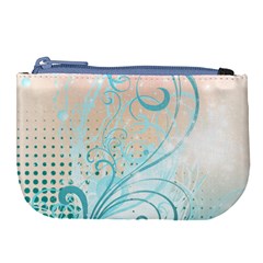 Pink Blue Pattern Large Coin Purse from UrbanLoad.com Front