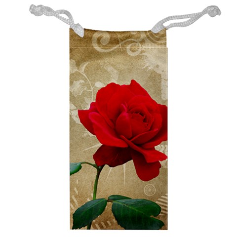Red Rose Art Jewelry Bag from UrbanLoad.com Front