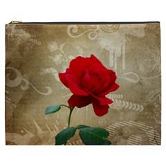 Red Rose Art Cosmetic Bag (XXXL) from UrbanLoad.com Front