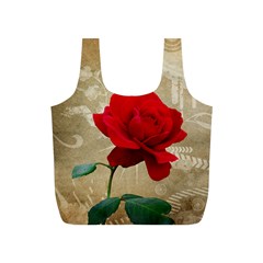 Red Rose Art Full Print Recycle Bag (S) from UrbanLoad.com Back