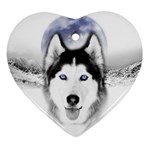 Wolf Moon Mountains Ornament (Heart)