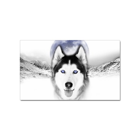 Wolf Moon Mountains Sticker Rectangular (100 pack) from UrbanLoad.com Front