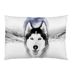 Wolf Moon Mountains Pillow Case (Two Sides) from UrbanLoad.com Front