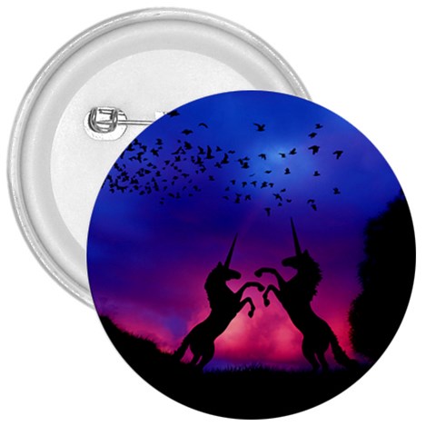 Unicorn Sunset 3  Button from UrbanLoad.com Front