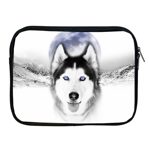 Wolf Moon Mountains Apple iPad Zipper Case from UrbanLoad.com Front