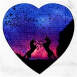 Unicorn Sunset Jigsaw Puzzle (Heart)