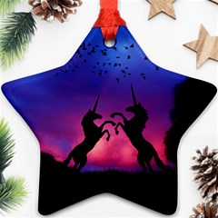 Unicorn Sunset Star Ornament (Two Sides) from UrbanLoad.com Front