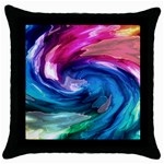 Water Paint Throw Pillow Case (Black)