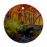 Stone Country Bridge Round Ornament (Two Sides)