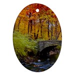 Stone Country Bridge Oval Ornament (Two Sides)