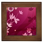 Pink Flower Art Framed Tile