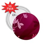 Pink Flower Art 2.25  Button (10 pack)