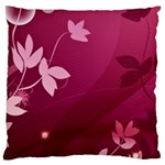Pink Flower Art Large Cushion Case (One Side)