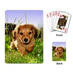 Puppy In Grass Playing Cards Single Design