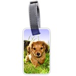 Puppy In Grass Luggage Tag (one side)