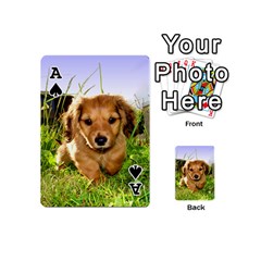 Ace Puppy In Grass Playing Cards 54 (Mini) from UrbanLoad.com Front - SpadeA