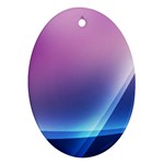 Purple Blue Wave Ornament (Oval)