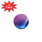 Purple Blue Wave 1  Mini Button (10 pack) 