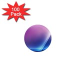 Purple Blue Wave 1  Mini Magnet (100 pack) 