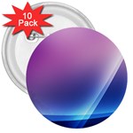Purple Blue Wave 3  Button (10 pack)