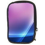 Purple Blue Wave Compact Camera Leather Case