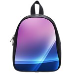 Purple Blue Wave School Bag (Small)