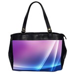 Purple Blue Wave Oversize Office Handbag (2 Sides)