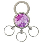 Purple Bubble Art 3-Ring Key Chain
