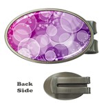 Purple Bubble Art Money Clip (Oval)