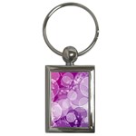 Purple Bubble Art Key Chain (Rectangle)