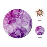 Purple Bubble Art Playing Cards (Round)