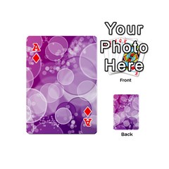 Ace Purple Bubble Art Playing Cards 54 (Mini) from UrbanLoad.com Front - DiamondA