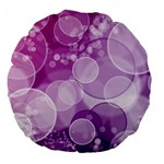 Purple Bubble Art Large 18  Premium Round Cushion 