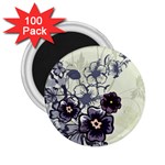 Purple Flower Art 2.25  Magnet (100 pack) 