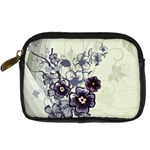 Purple Flower Art Digital Camera Leather Case