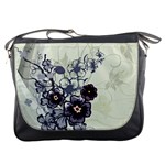 Purple Flower Art Messenger Bag