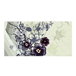 Purple Flower Art Satin Wrap