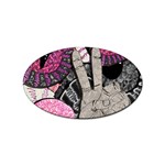Peace Hand Art Sticker (Oval)