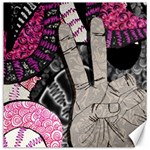 Peace Hand Art Canvas 20  x 20 